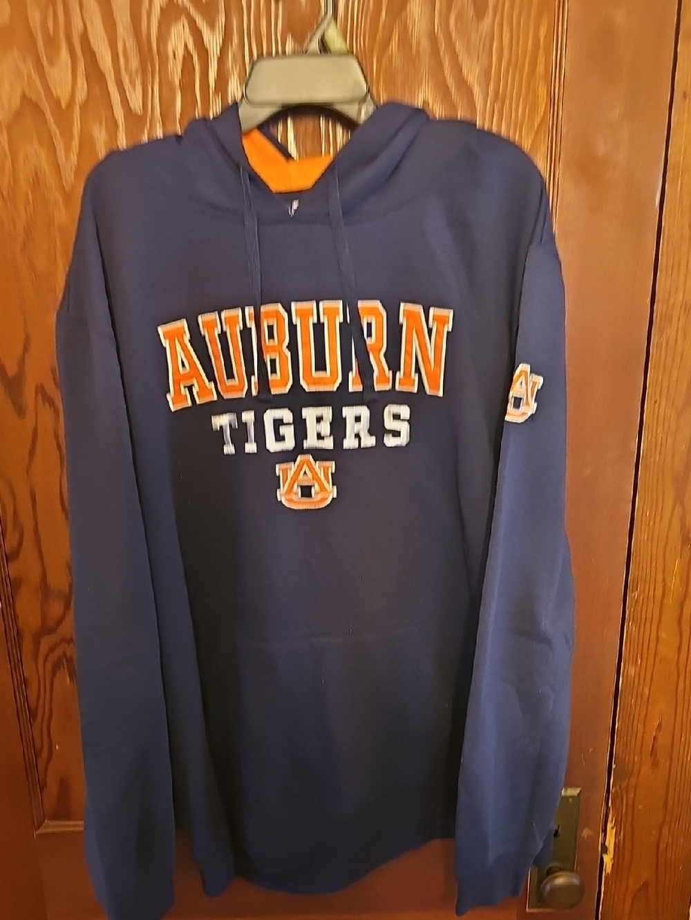 Colosseum Navy and Orange Auburn Tigers Crewneck Sweatshirt